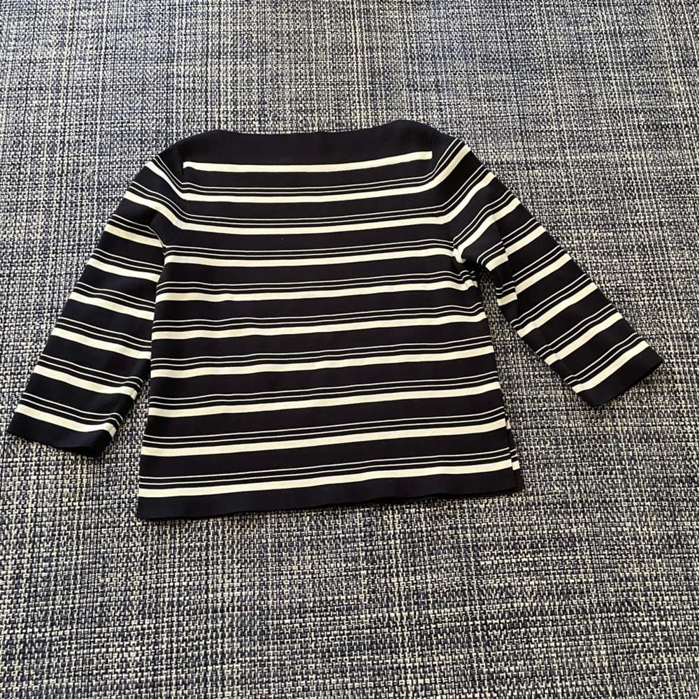 COS Boat-neck striped cotton jumper